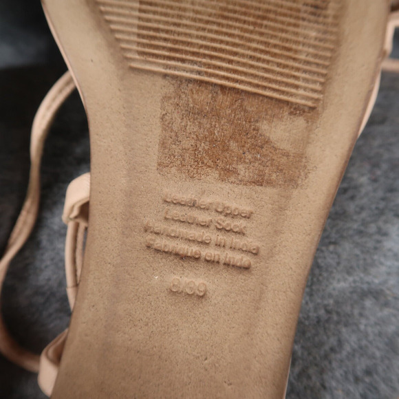 Jeffrey Campbell Shoes Womens 8 Sandals Fashion Ankle Wrap Strappy Agate Leather - Picture 13 of 14